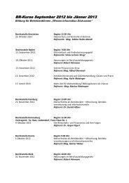 BR-Kurse September 2012 bis Jänner 2013