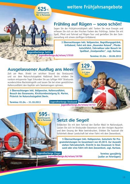 Familienurlaub 2013 - Jugendherbergen für Familien