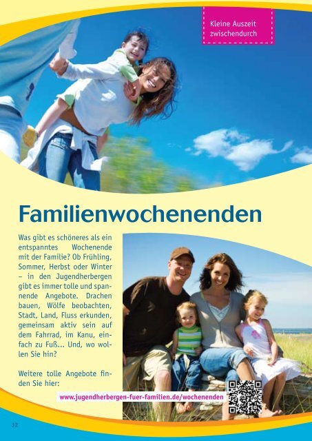 Familienurlaub 2013 - Jugendherbergen für Familien