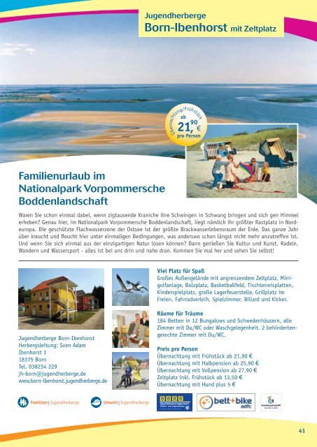 Familienurlaub 2013 - Jugendherbergen für Familien