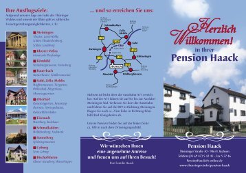 Herzlich Willkommen! Pension Haack - Thüringen