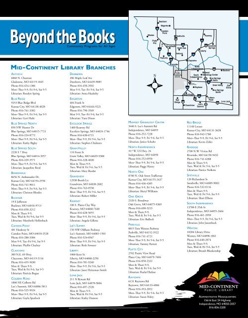 Beyond the Books - Mid-Continent Public Library