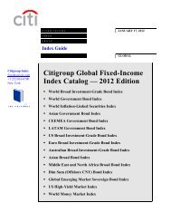 Citigroup Global Fixed-Income Index Catalog ... - The Yield Book