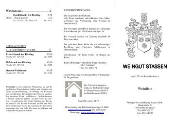 Preisliste November 2012 1 - Weingut Georg Stassen