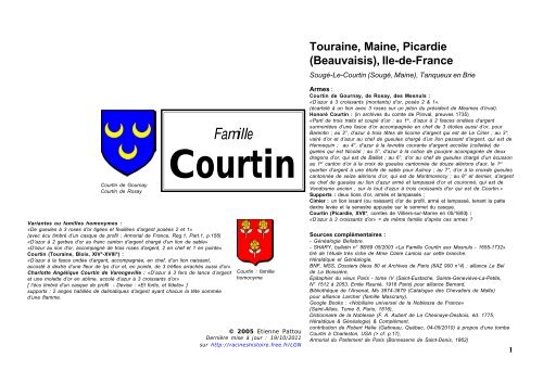 Courtin - Racines & Histoire - Free