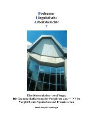 Bochumer Linguistische Arbeitsberichte 7