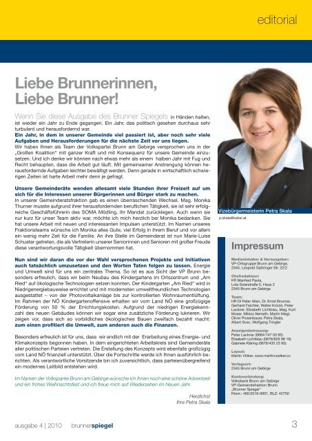 Brunner Spiegels 2010 - Österreichische Volkspartei Brunn am ...