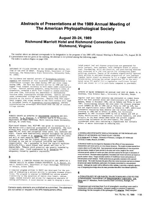 view article - American Phytopathological Society