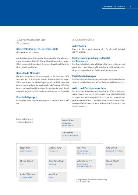 Geschäftsbericht 2009 - bei Emmi