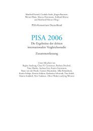PISA 2006: Ergebnisse der dritten internationalen Vergleichsstudie
