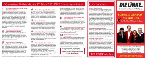 Flyer [pdf] - LINKE. Hanau