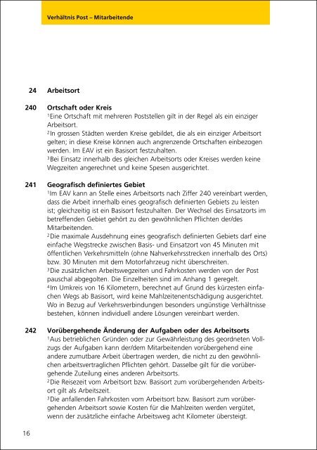 Gesamtarbeitsvertrag - Die Schweizerische Post
