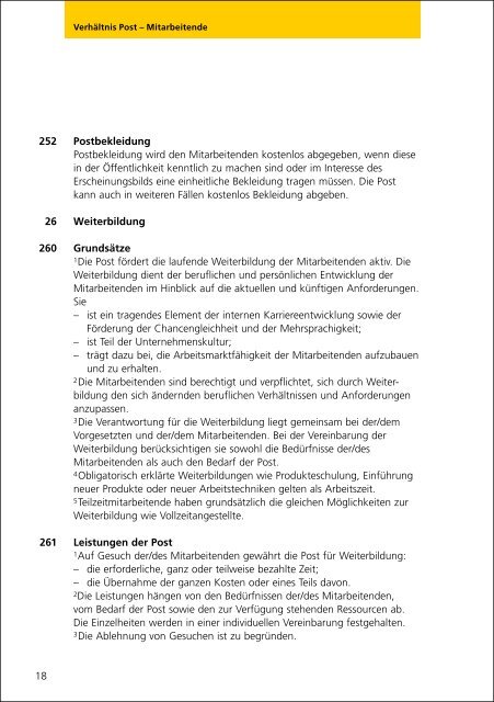 Gesamtarbeitsvertrag - Die Schweizerische Post