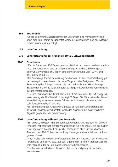 Gesamtarbeitsvertrag - Die Schweizerische Post