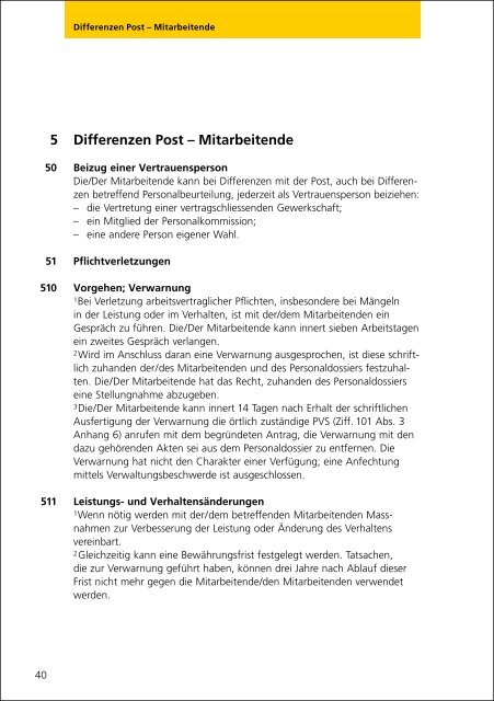 Gesamtarbeitsvertrag - Die Schweizerische Post