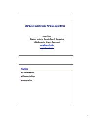 Hardware acceleration for EDA algorithms - UCLA VLSI CAD Lab