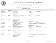 Finaled Residential Building Permit Report ... - City of Milpitas