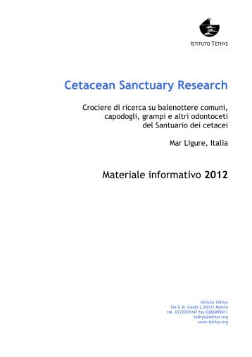 Cetacean Sanctuary Research - Tethys Research Institute