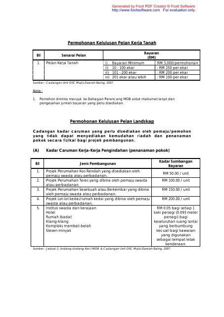 JADUAL-JADUAL BAYARAN PROSES PELAN DAN SUMBANGAN ...