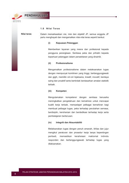 Pelan Strategik 2010-2014 - Department of Statistics Malaysia