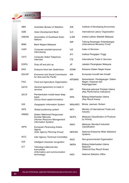 Pelan Strategik 2010-2014 - Department of Statistics Malaysia