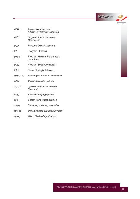 Pelan Strategik 2010-2014 - Department of Statistics Malaysia