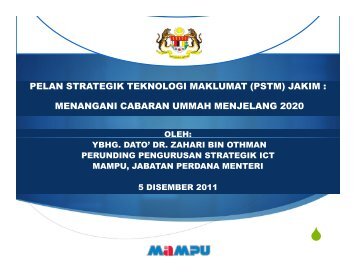 PELAN STRATEGIK TEKNOLOGI MAKLUMAT (PSTM) JAKIM ...