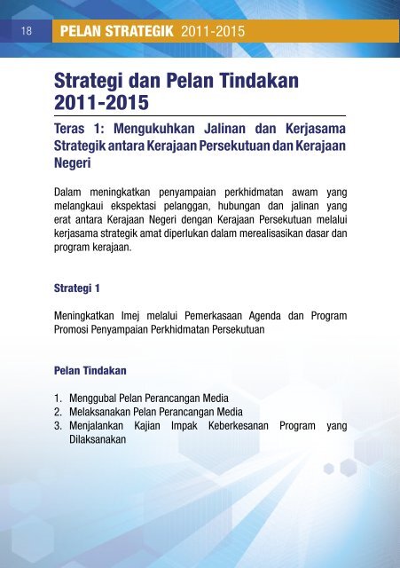 Pelan Strategik SUPS 2011 - 2015 (pdf -800KB ) - Pejabat ...