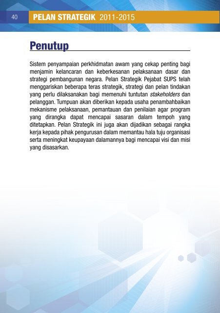 Pelan Strategik SUPS 2011 - 2015 (pdf -800KB ) - Pejabat ...