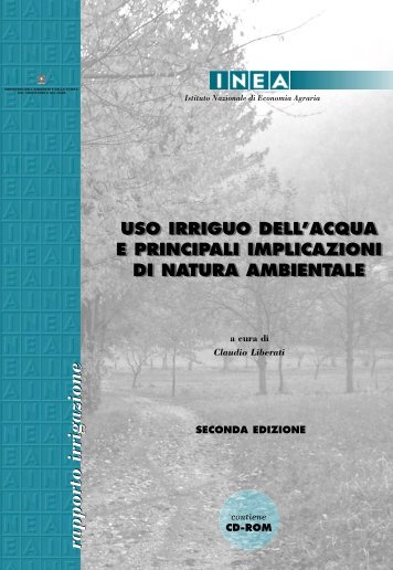 Uso irriguo dell'acqua e principali implicazioni di - Istituto Nazionale ...