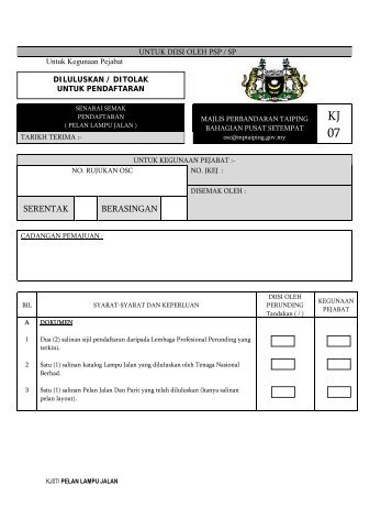 KJ07 - Pelan Lampu Jalan.pdf - Majlis Perbandaran Taiping