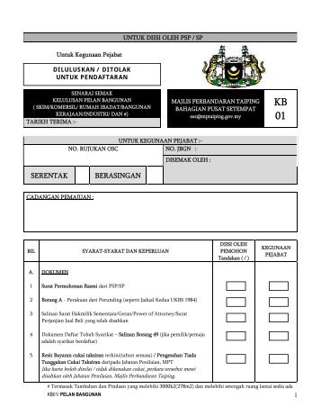 KB01 - Pelan Bangunan.pdf - Majlis Perbandaran Taiping