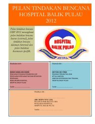 Pelan Tindakan Banjir JKNT - Hospital Sultanah Nur Zahirah