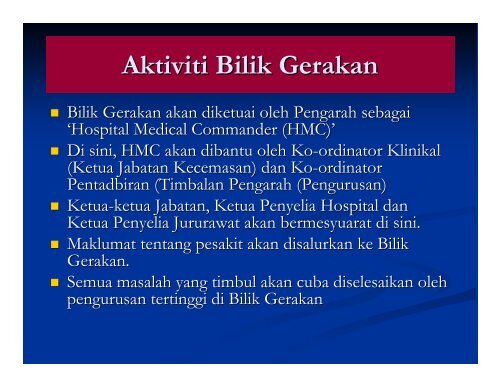 Pelan Bencana HKL 2008 - Hospital Kuala Lumpur