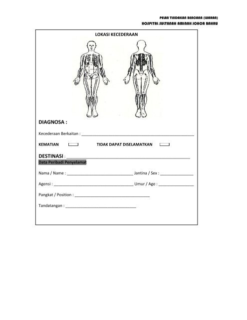 Pelan Tindakan Bencana (Luaran) - Hospital Sultanah Aminah ...