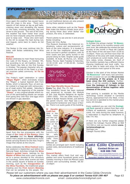 October 2011 Issue - Costa Calida Chronicle