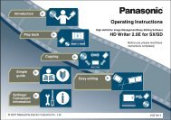 HD Writer 2.0E for SX/SD - Panasonic