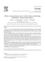 Effects of asynchronous music on flow states and shooting ...