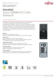 Datenblatt Fujitsu ESPRIMO P5731 E85+ Desktop PC