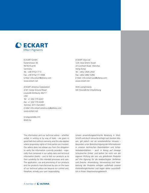Aluminium powder Aluminiumpulver STANDART® PCS - Eckart