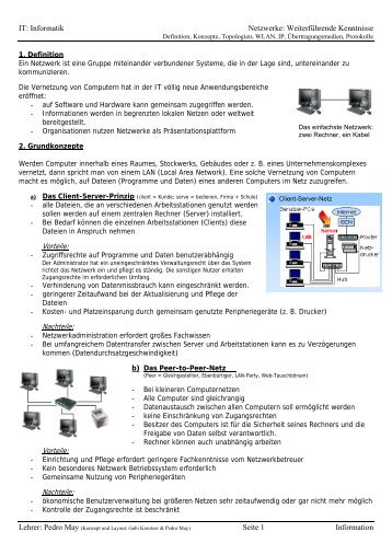 IT: Informatik Netzwerke: Weiterführende ... - IT-Realschule.de