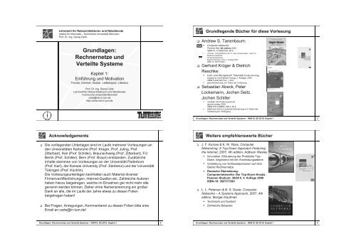 Grundlagen: Rechnernetze und Verteilte Systeme - Lehrstuhl für ...