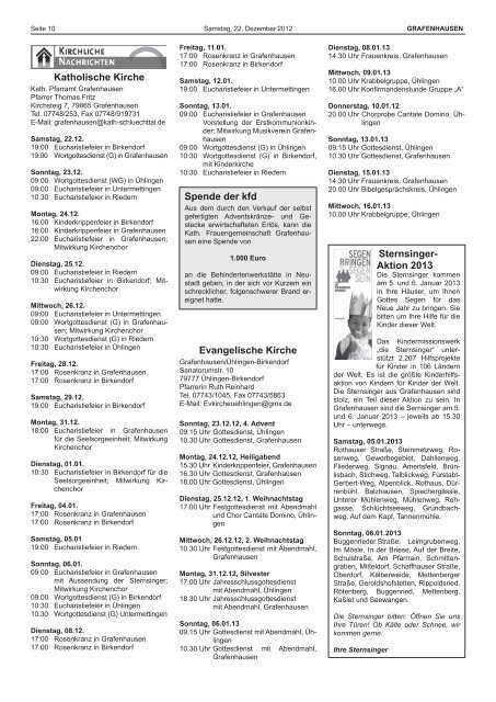 Mitteilungsblatt Nr. 26, KW 51/52 - Gemeinde Grafenhausen
