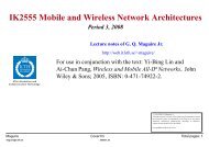 IK2555 Mobile and Wireless Network Architectures - KTH