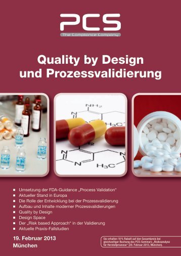 Quality by Design und Prozessvalidierung - PCS