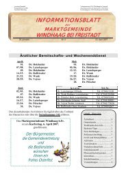 Gemeindeinformationsblatt 4/2007 - Windhaag bei Freistadt - Land ...