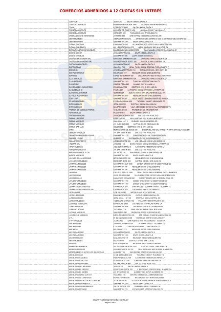 Pagina Base 12 cuotas sin interes.xlsx - Tarjeta Nevada