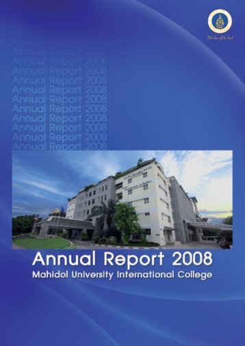 1 October 2007 - 30 September 2008 - Mahidol University ...