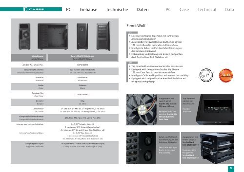 Scythe Produktkatalog Scythe Product Catalog Scythe ...