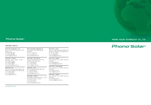Phono Solar Technology Co Ltd